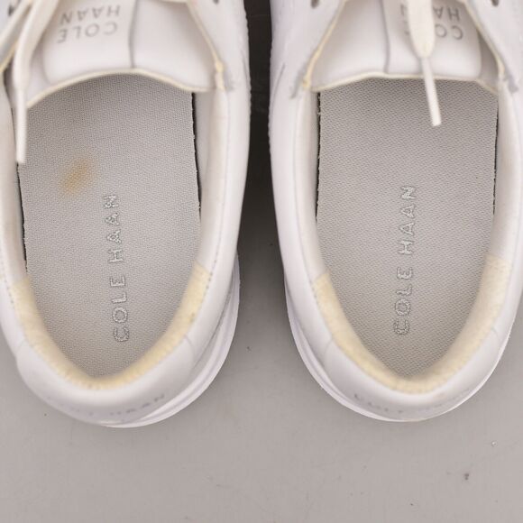 COLE HAAN WOMEN'S 9.5 GRAND CROSSCOURT WHITE LEATHER TENNIS SNEAKERS W26195 - Picture 9 of 11